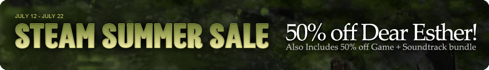 Dear Esther Now 50% off on the Steam Summer Sale!